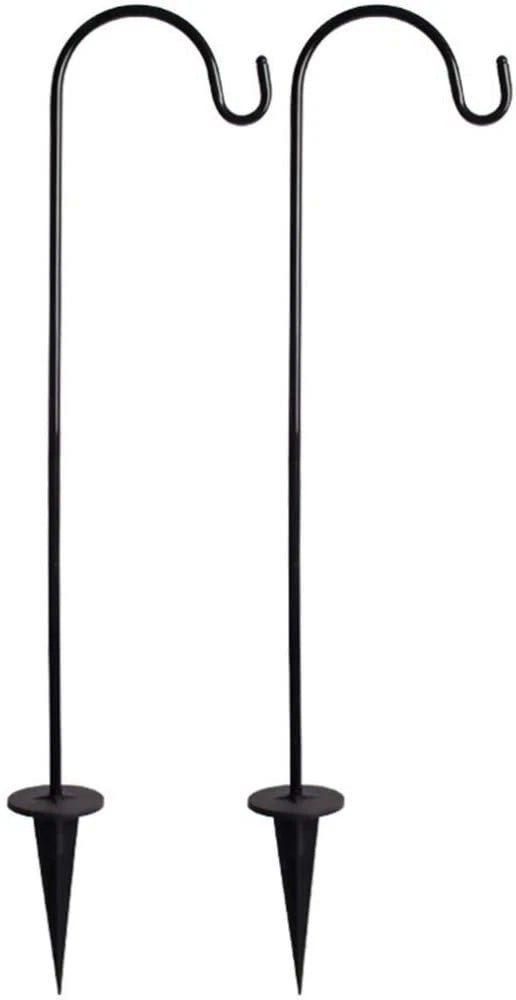 Solar Shepherd's Crook Garden Lanterns | Set of 2