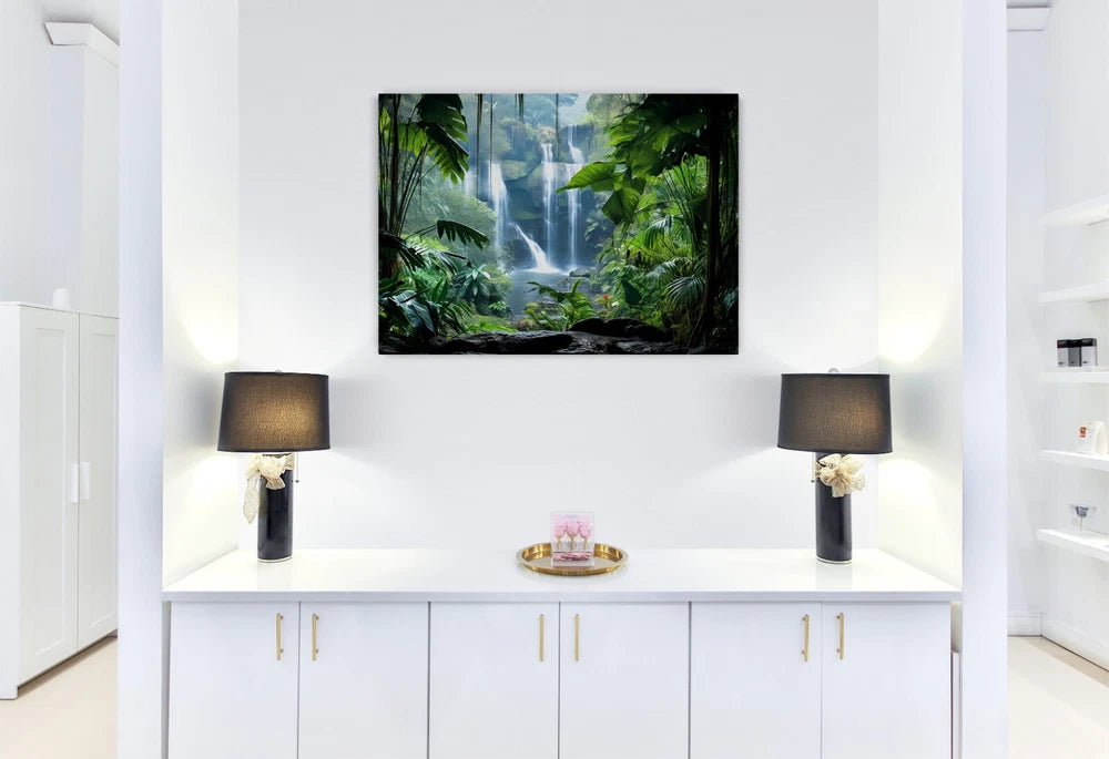 Woodland Waterfall Canvas Wall Art