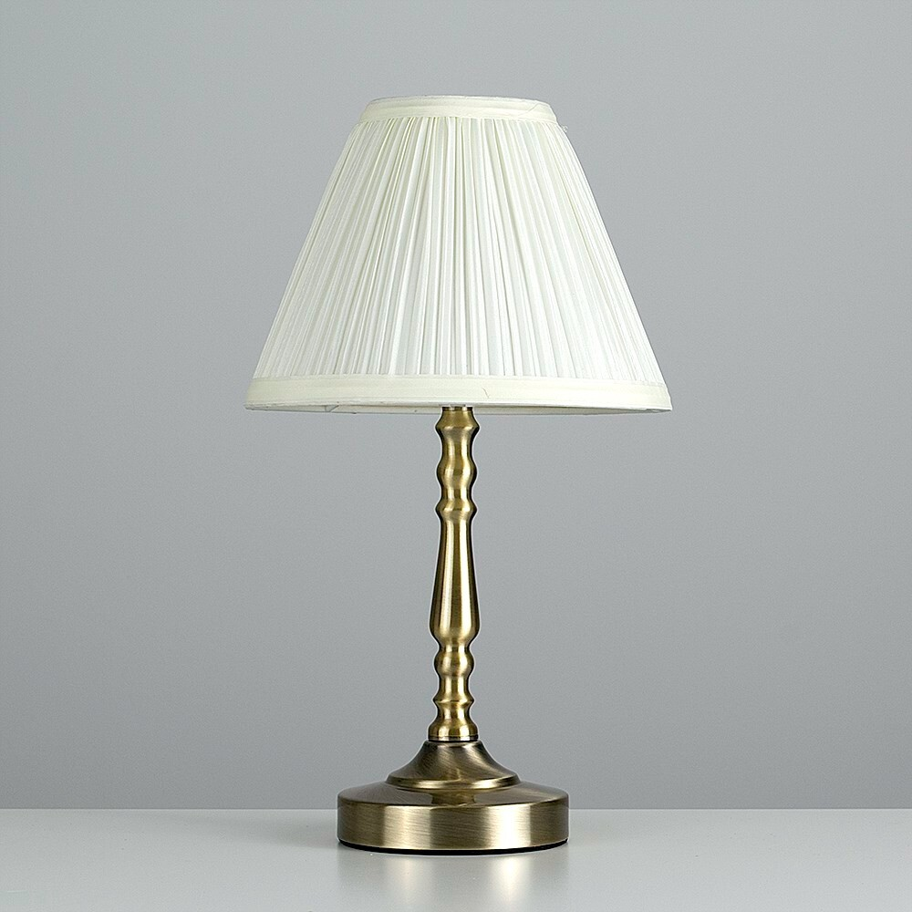 Antique Brass Touch Table Lamps Set of 2 - 36cm Traditional Dimmable Bedside Lights