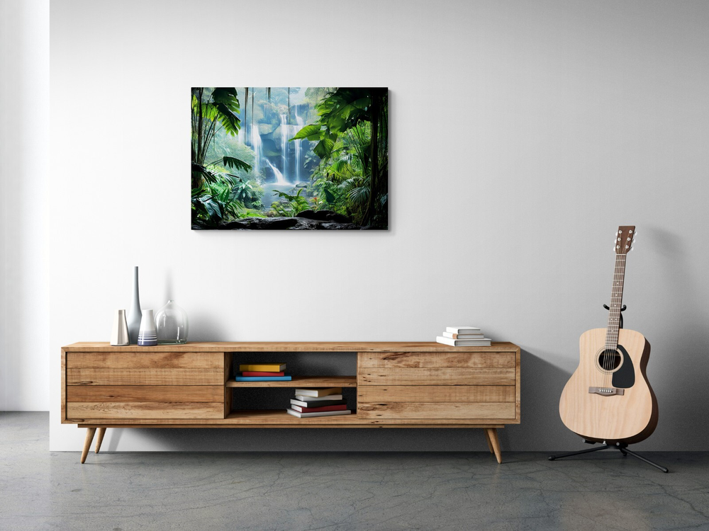 Woodland Waterfall Canvas Wall Art