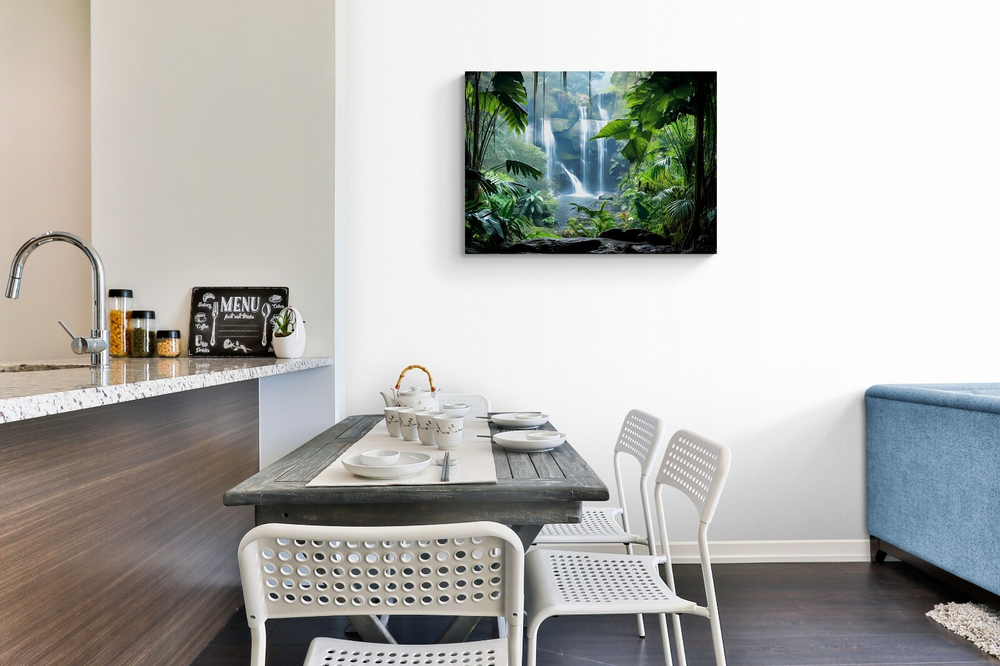 Woodland Waterfall Canvas Wall Art