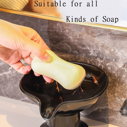 Soap Dishes Ceramic Soap Holder Drainage Hand Soap Holder Leaf Shape Soap Tray
