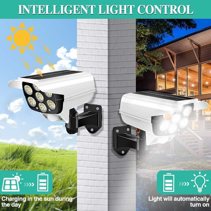 Solar motion sensor wall light for outdoor garden security lighting

