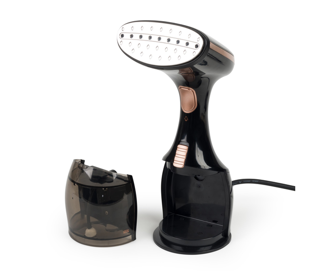 Portable 1500W Rose Gold Garment Steamer with Fabric Brush