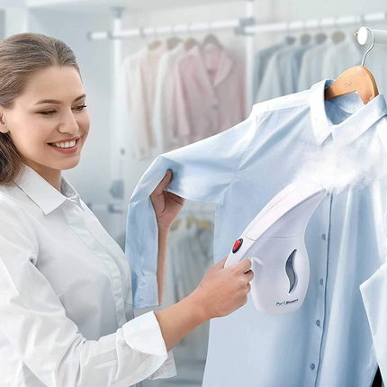 Compact clothes steamer for home and travel – heats up in 60 seconds