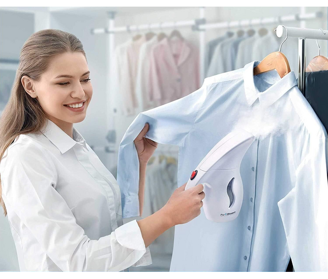 Compact clothes steamer for home and travel – heats up in 60 seconds