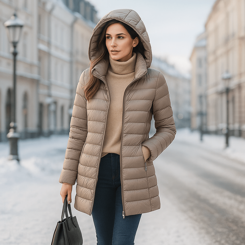 Ultra Lightweight Women's Hooded Down Jacket