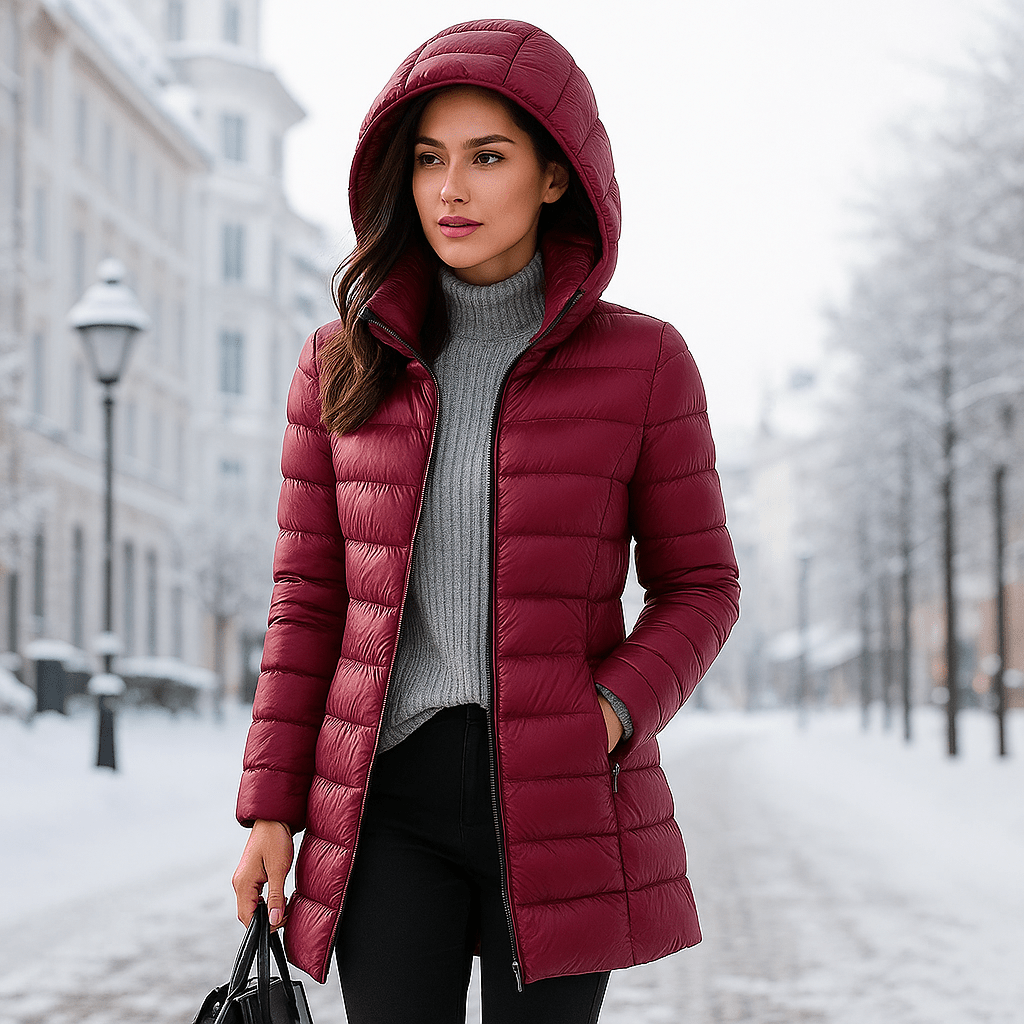 Ultra Lightweight Women's Hooded Down Jacket
