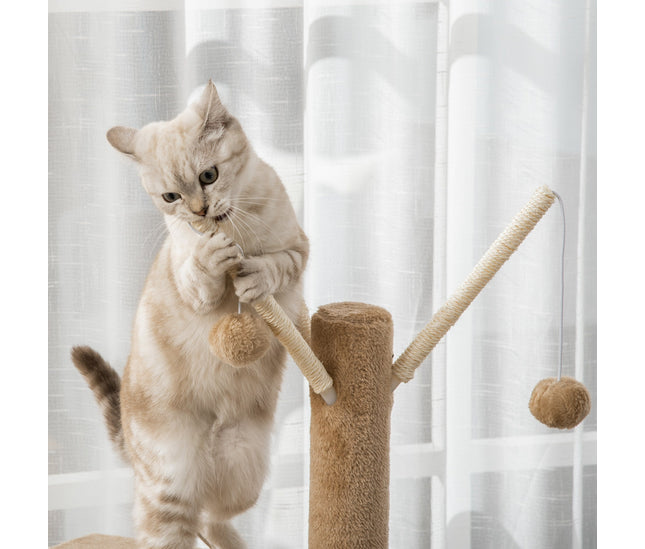 Plush kitten tree for play and rest

