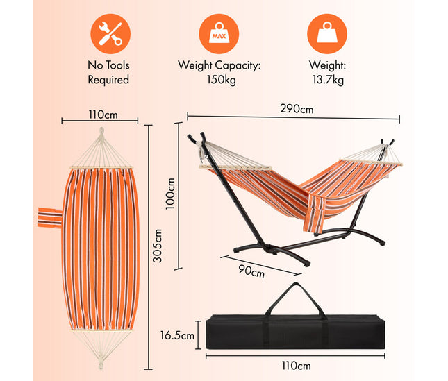 Outdoor hammock perfect for patios and terraces

