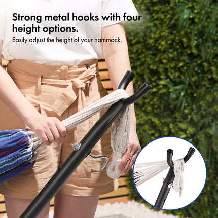 Outdoor hammock with storage pocket,
