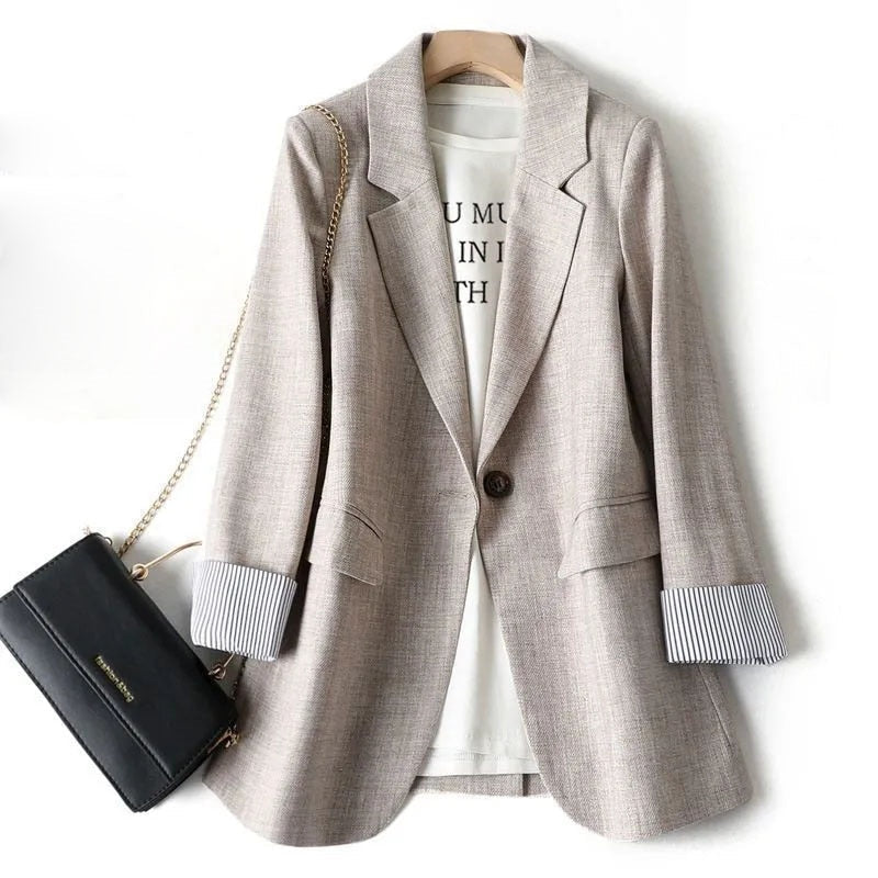Notched Lapel Women's Blazer