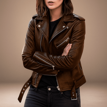 Vintage Leather Jacket - Zipper - Stylish & Durable