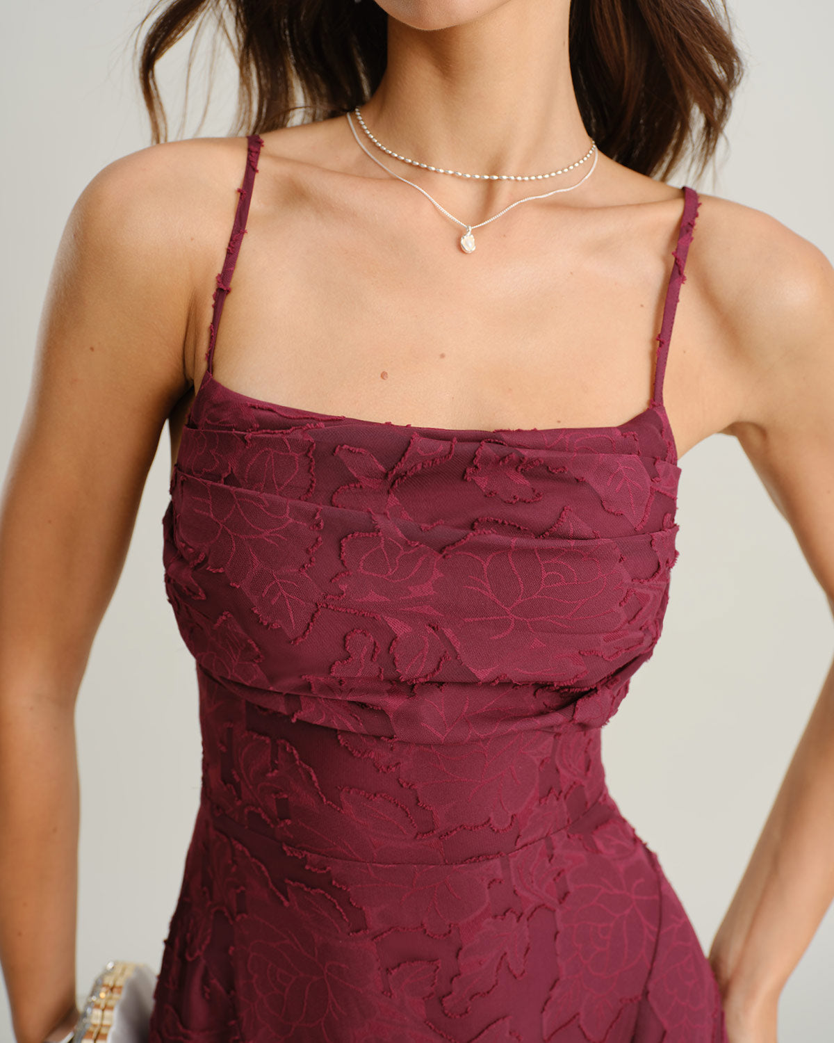 Women’s Jacquard A-Line Maxi Dress