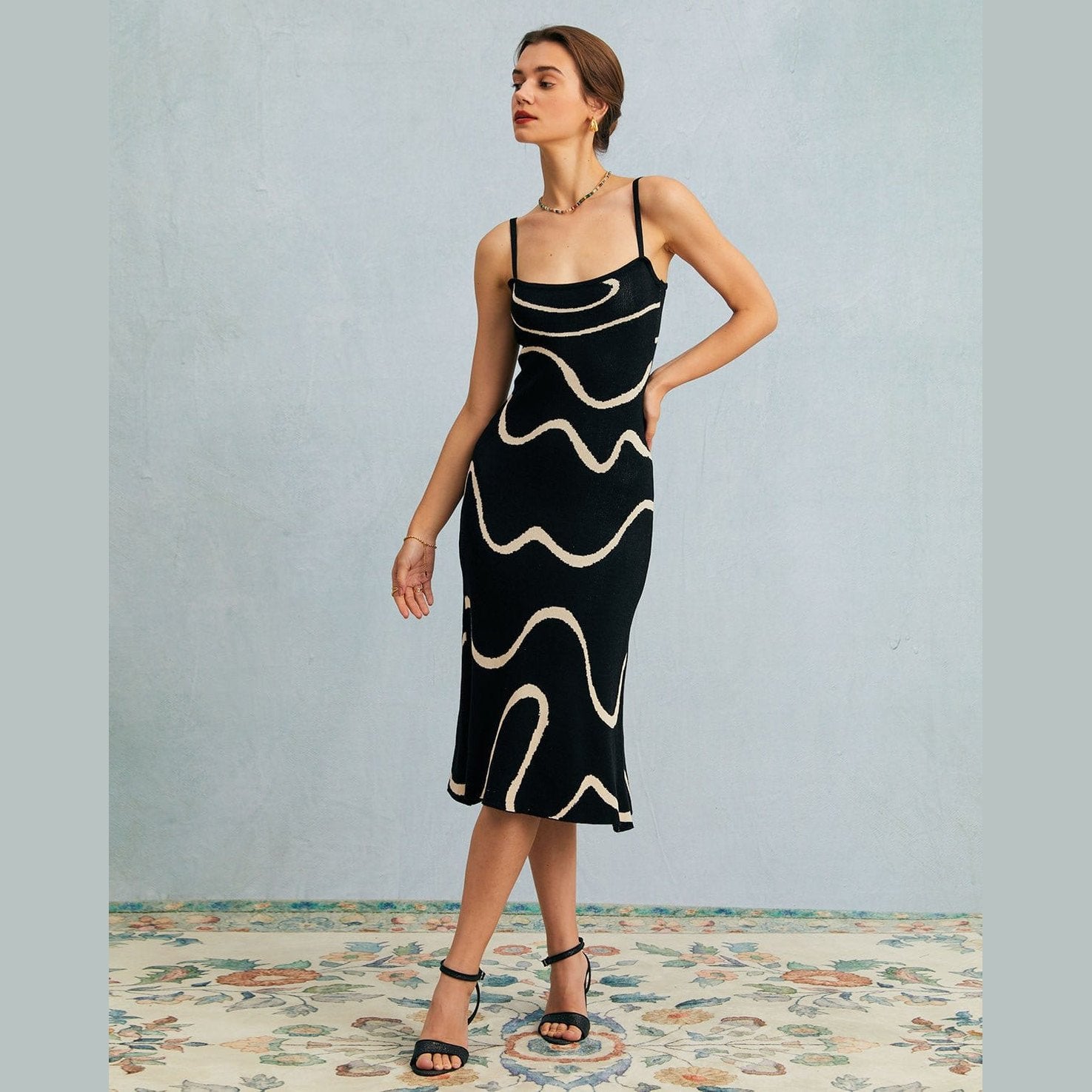Women’s Sleeveless Bodycon Midi Dress – Mermaid Hem