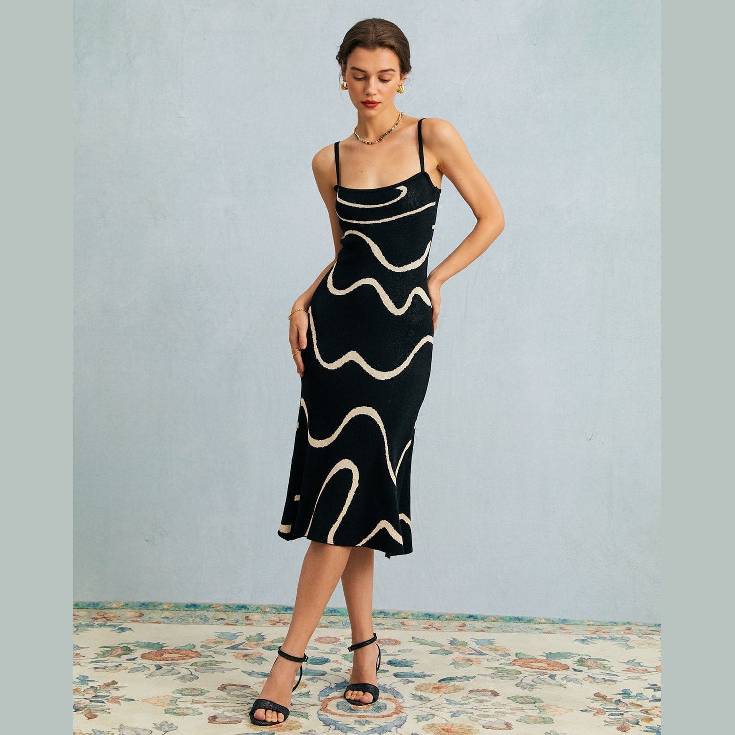 Women’s Sleeveless Bodycon Midi Dress – Mermaid Hem