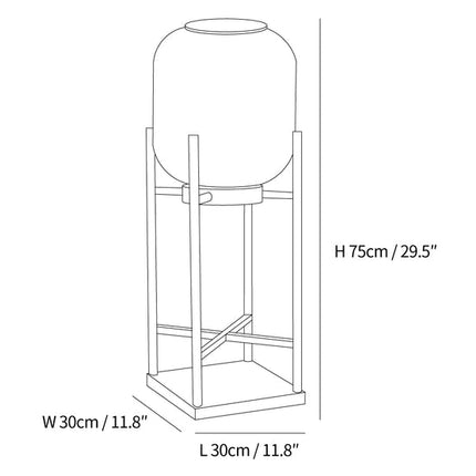 Solar floor lamp lantern for outdoors